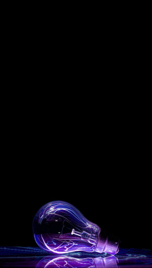 blue and white light fixture