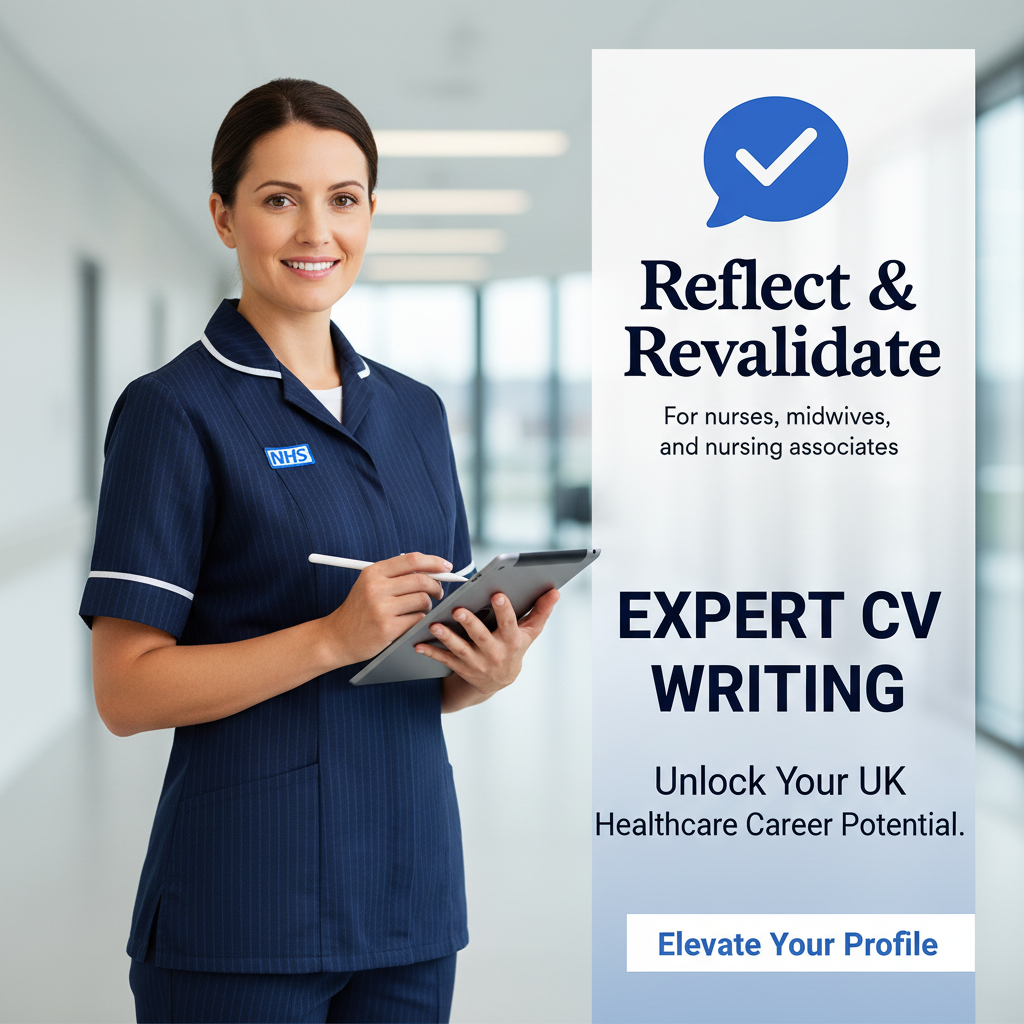Nurse reviewing a professionally written CV for a healthcare job application