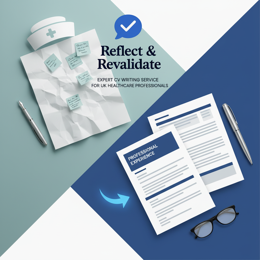 Illustration representing professional CV writing for nurses and midwives